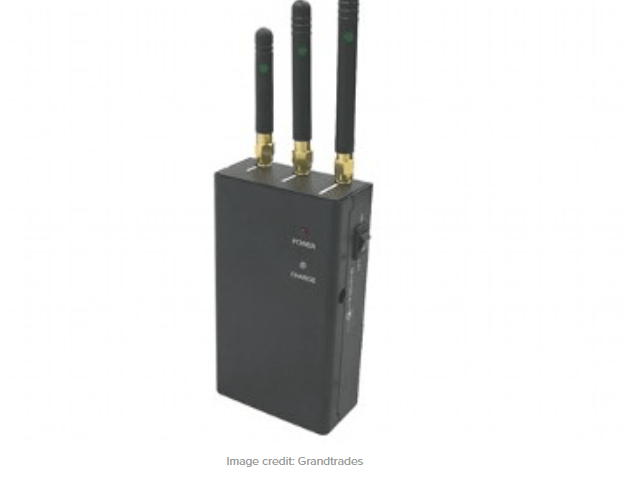 Cell Phone Jammer-Using Man on Bus Blocks Chatter in Agitated State